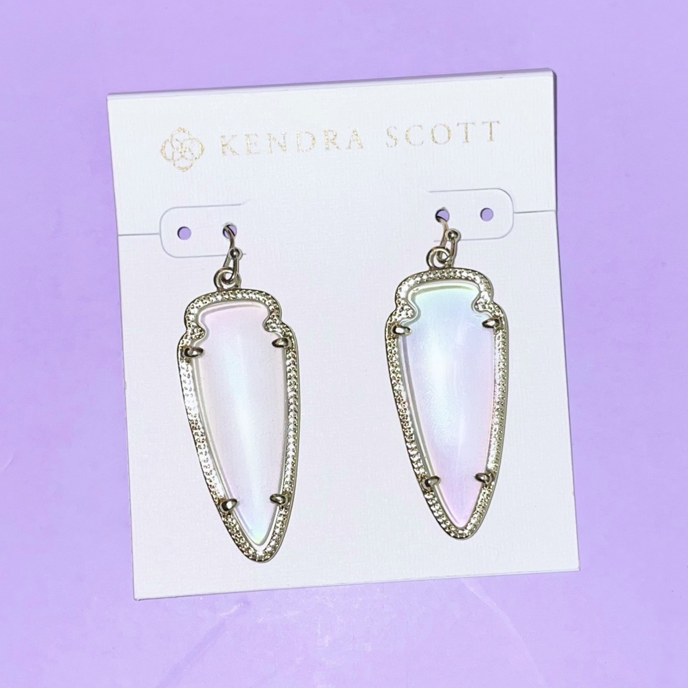 Clear Iridescent Sky earrings